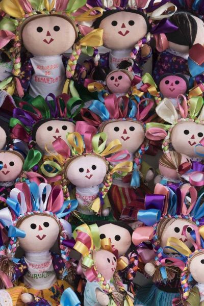 Mexico, Guanajuato Close-up of dolls for sale